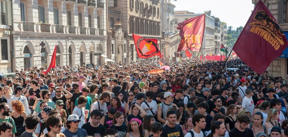 Marcha antifascista en Roma. Foto: ilmanifesto.it