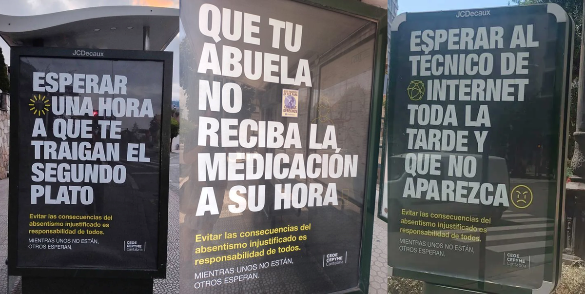 La Patronal cántabra lanza una nueva campaña de criminalización por las bajas