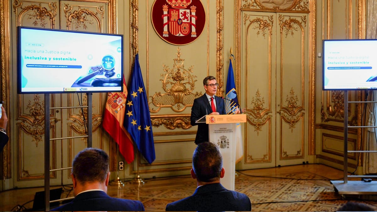 Imagen de archivo de Félix Bolaños, ministro de la Presidencia, Justicia y R. Cortes. Foto: @justiciagob (X)