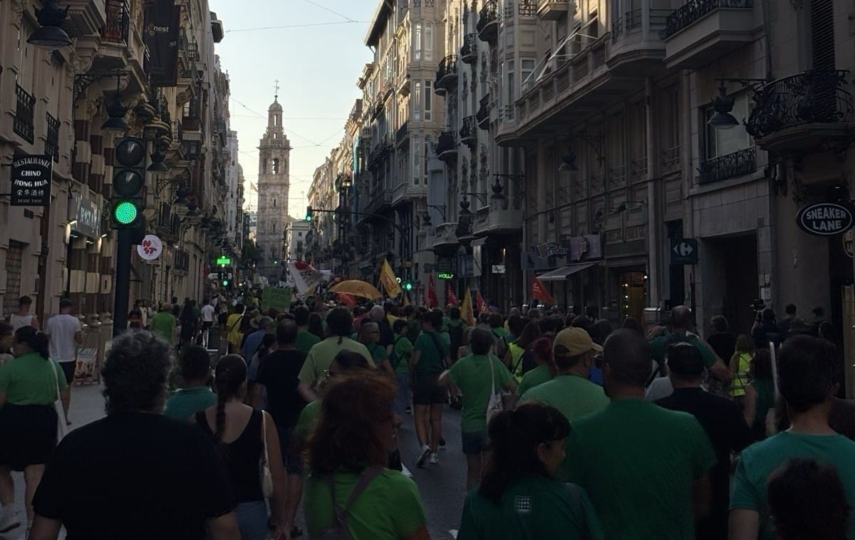 Imagen de la manifestación en València. Foto: Horitzó Socialista