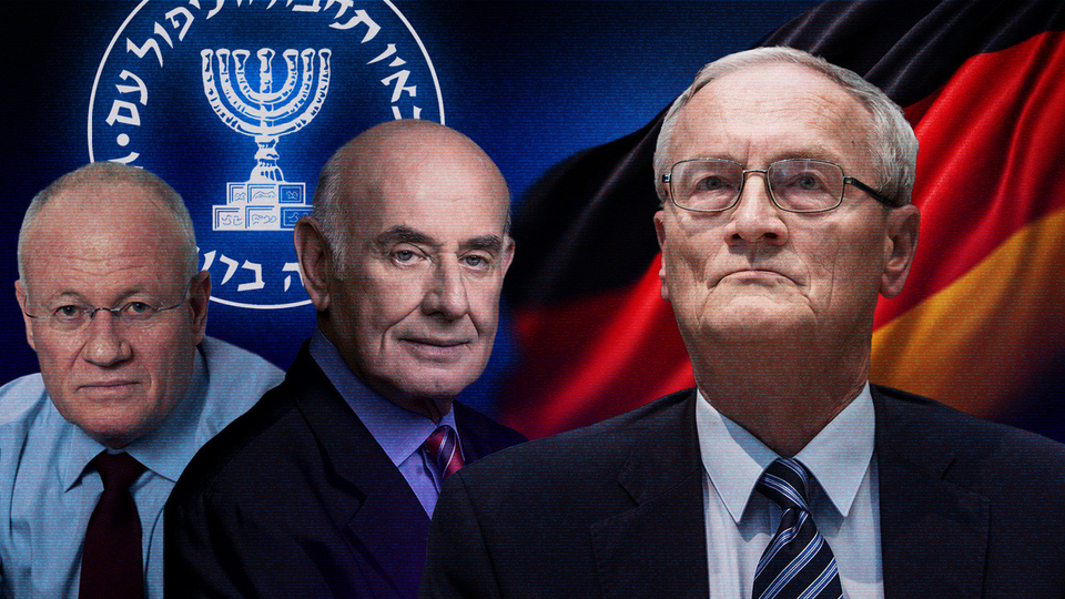 Danny Yatom, Yakov Peri y August Hanning. Foto: N/D