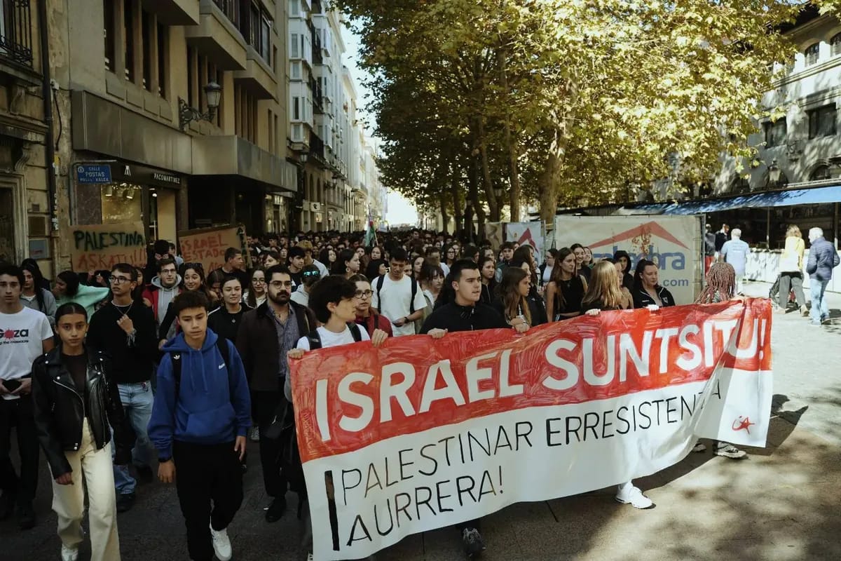 Imagen de archivo de una manifestación estudiantil por Palestina. Foto: Gedar
