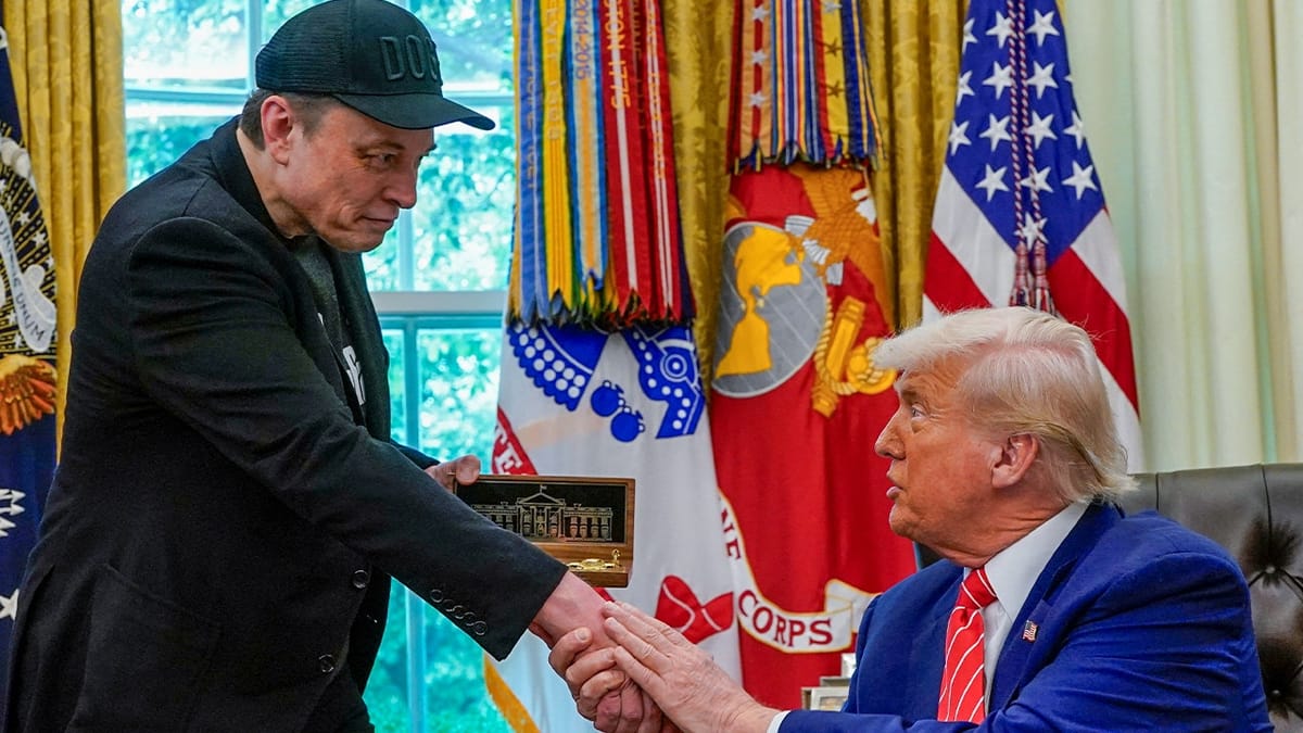 Imagen de archivo de Elon Musk y Donald Trump. Foto: @foxnewspolitics (X)