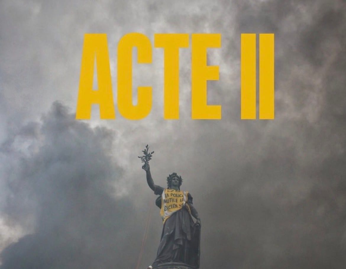 Los Chalecos Amarillos convocan un “Acto II” para el 24 de octubre
