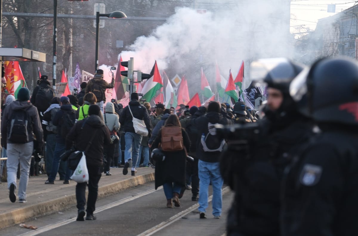 Imagen de archivo de una protesta en Alemania. Foto: vía Nius.