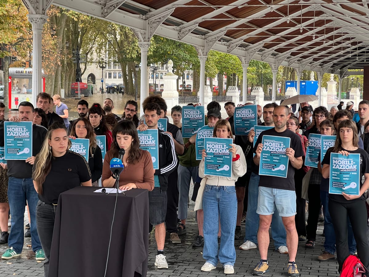 Los sindicatos de vivienda de Euskal Herria convocan movilizaciones unitarias este viernes