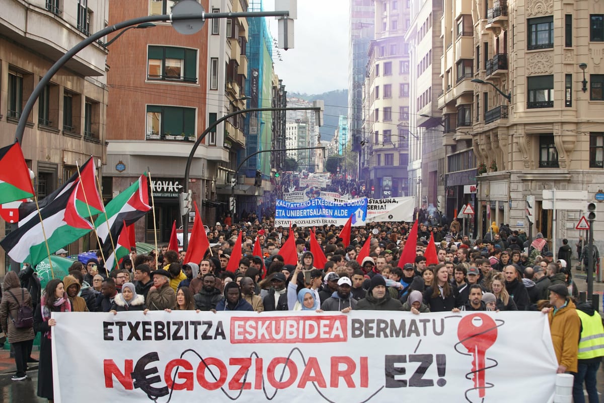 Movilización masiva en Bilbao contra el negocio de la vivienda