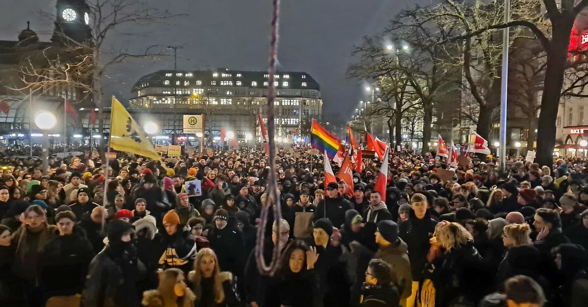 Miles de personas protestan en Hamburgo contra la visita de Alice Weidel