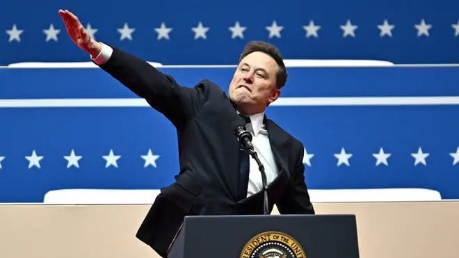 Elon Musk celebra con un gesto idéntico al saludo nazi en la investidura de Trump