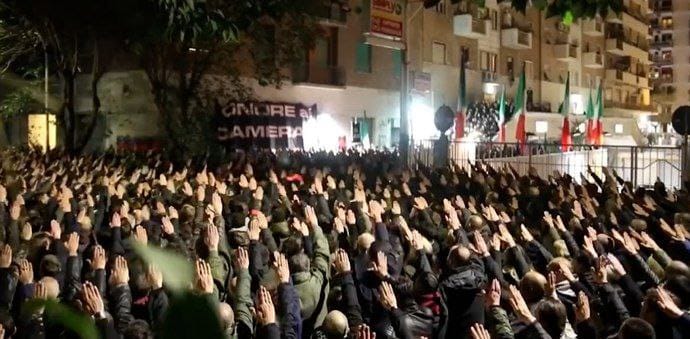 1.300 fascistas realizan su congregación anual en Acca Larentia