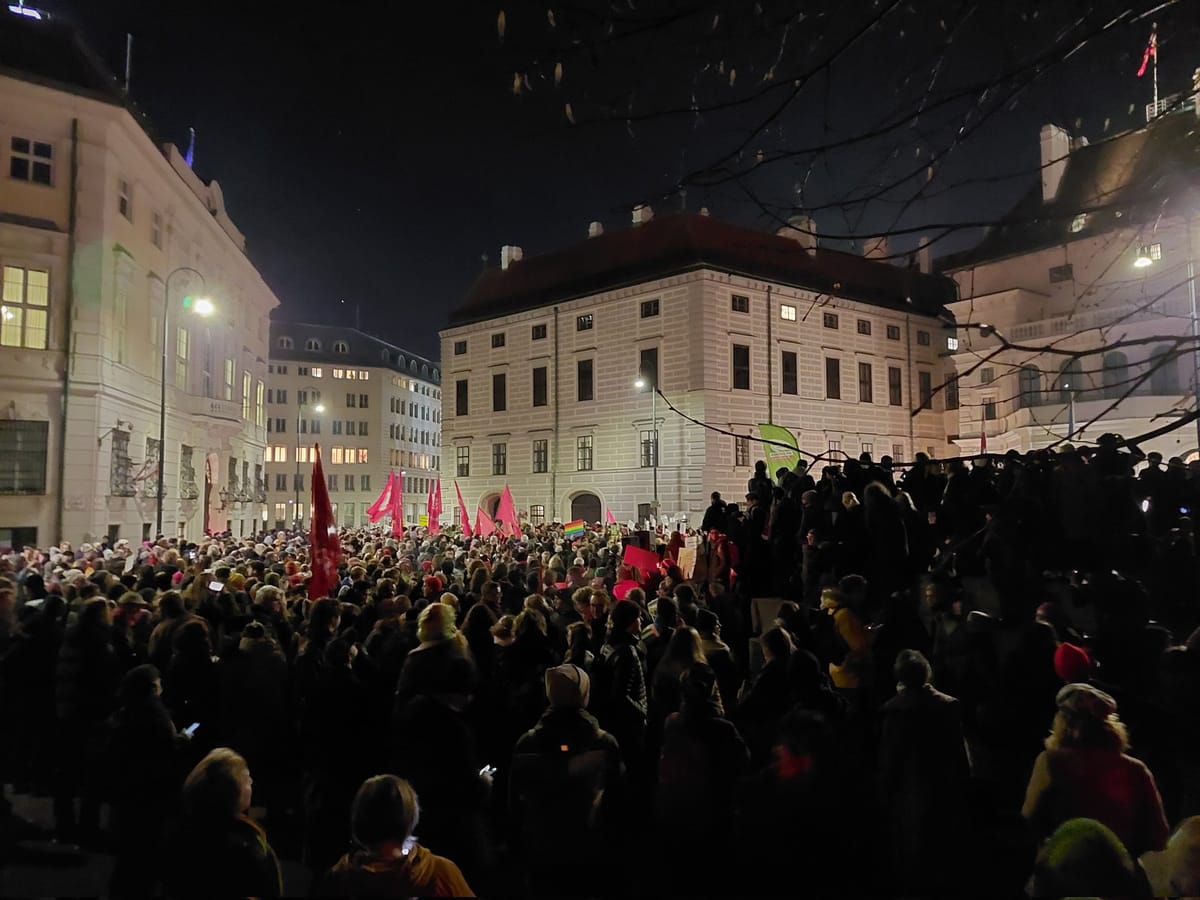 Miles de personas protestan en Viena contra el ascenso al poder de la ultraderecha