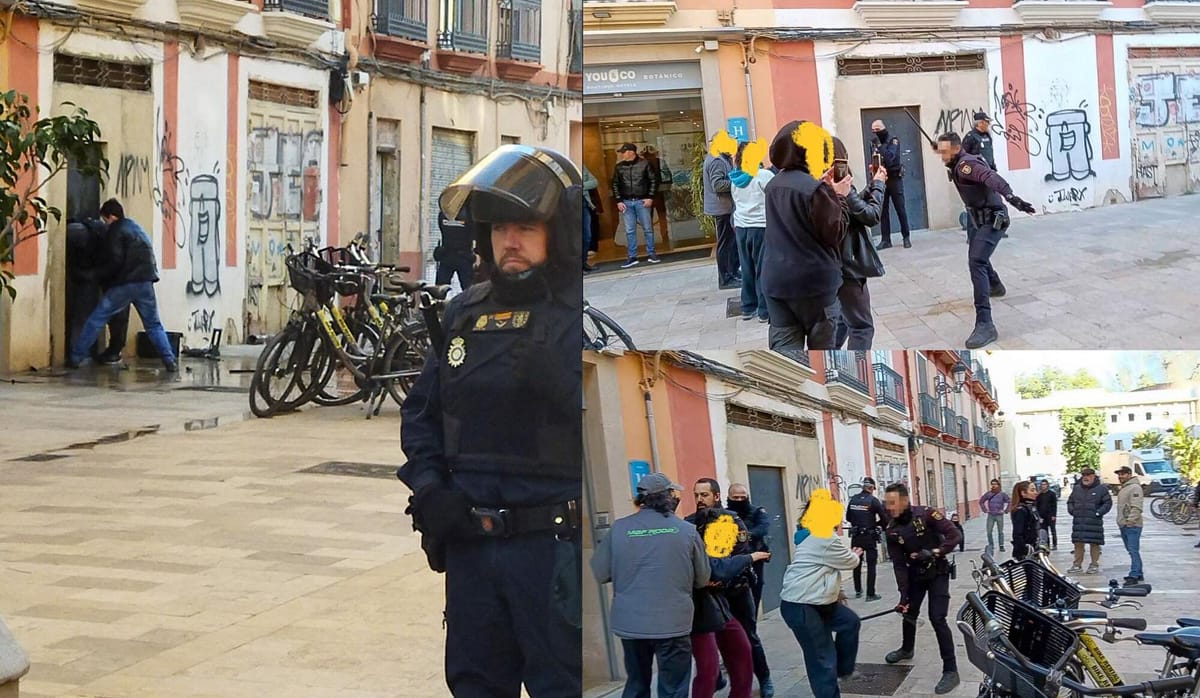 Tres detenciones en València durante un intento de desalojo sin orden judicial
