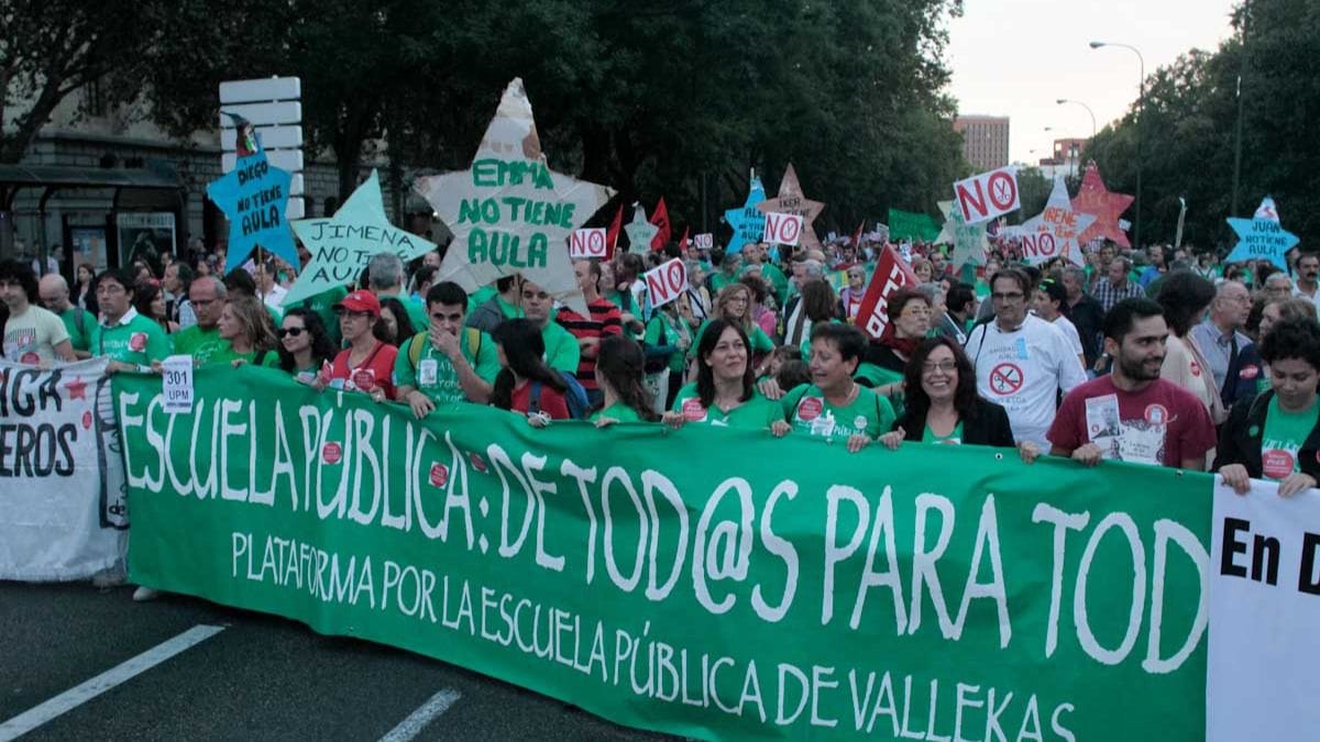 La educación pública de Madrid sale a la calle en el 23F