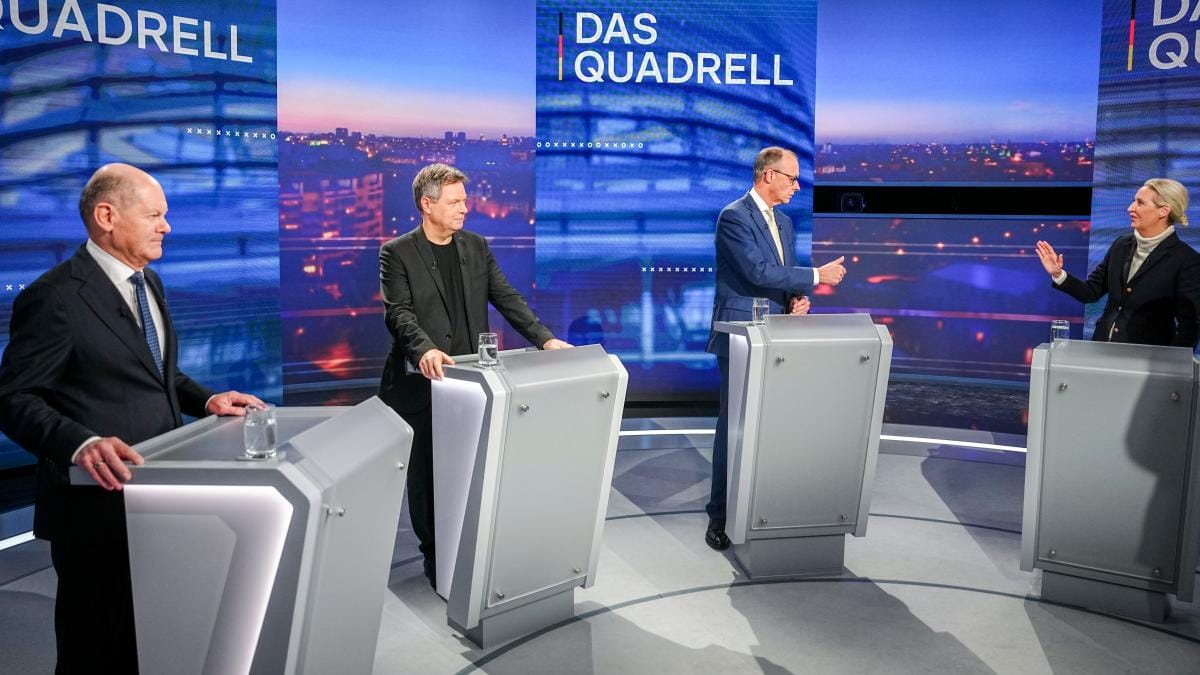 Scholz y Weidel compiten por las deportaciones en debate electoral de Alemania
