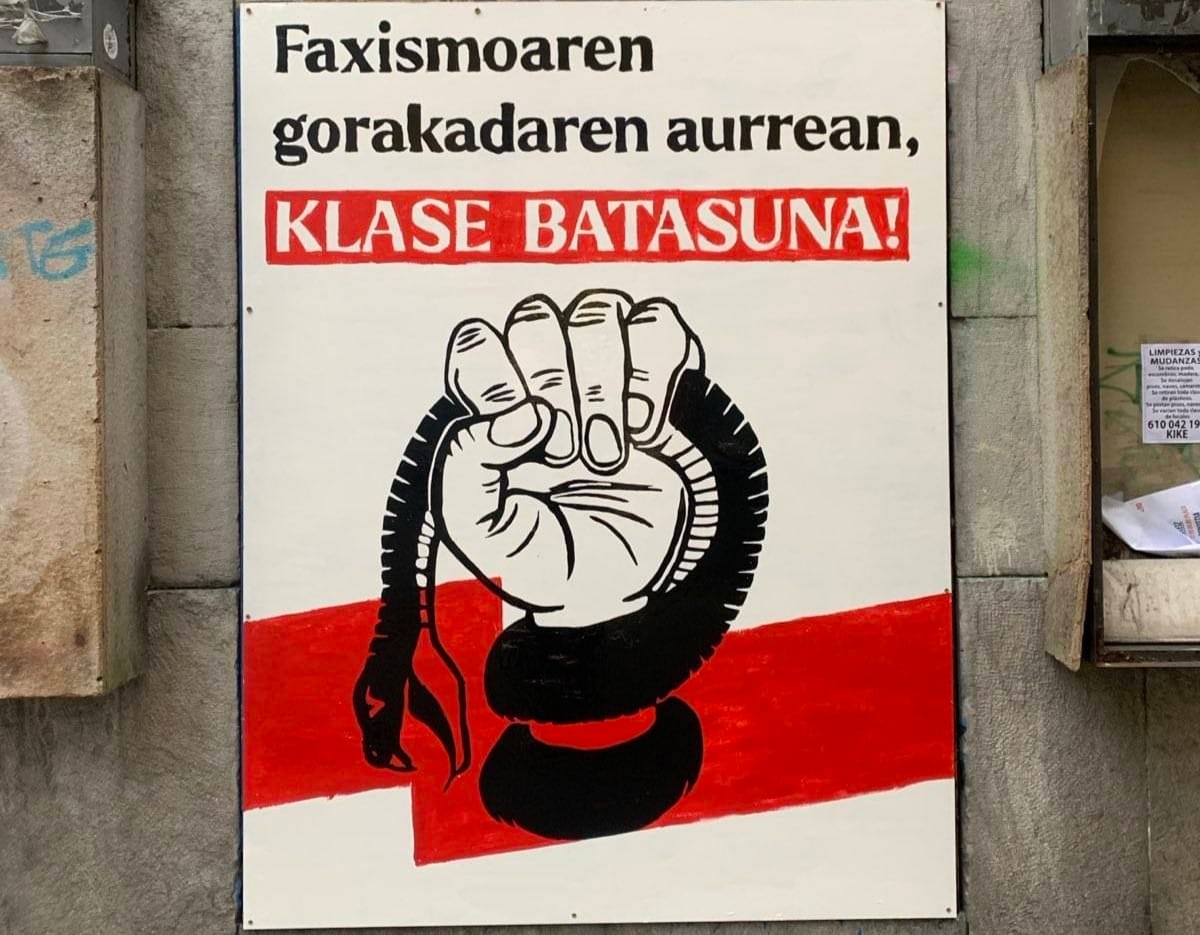 Un militante del Movimiento Socialista sufre una agresión fascista en Tolosa