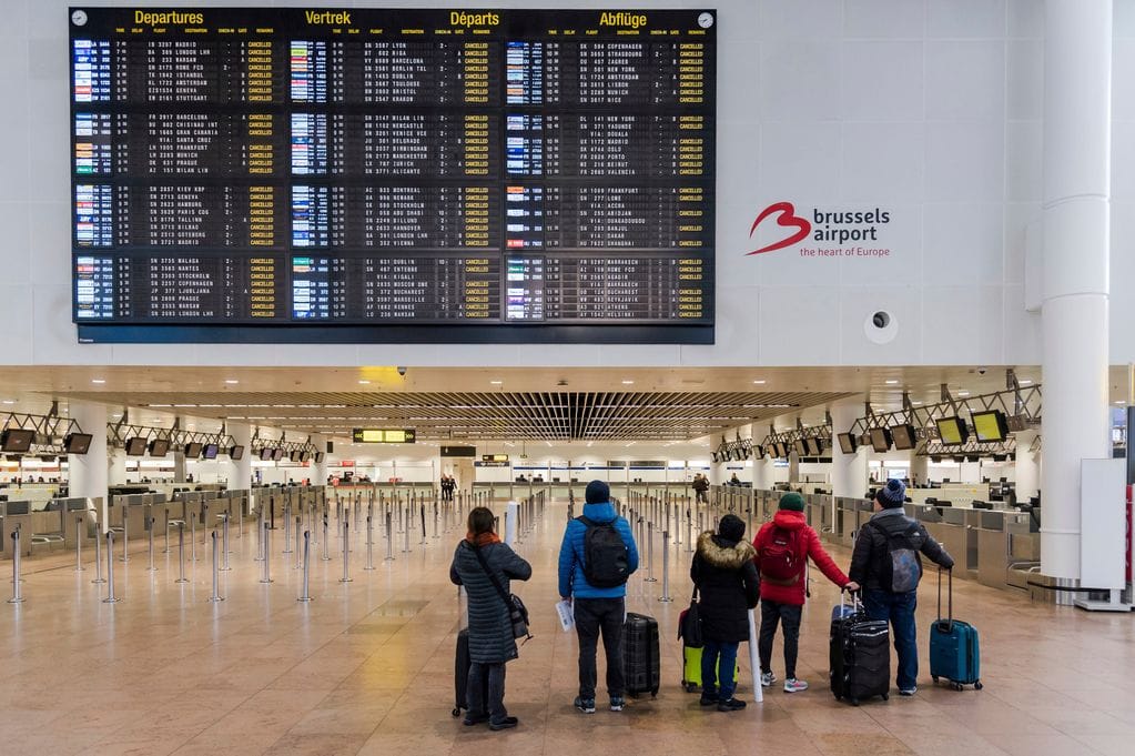 Una huelga paraliza los aeropuertos de Bélgica
