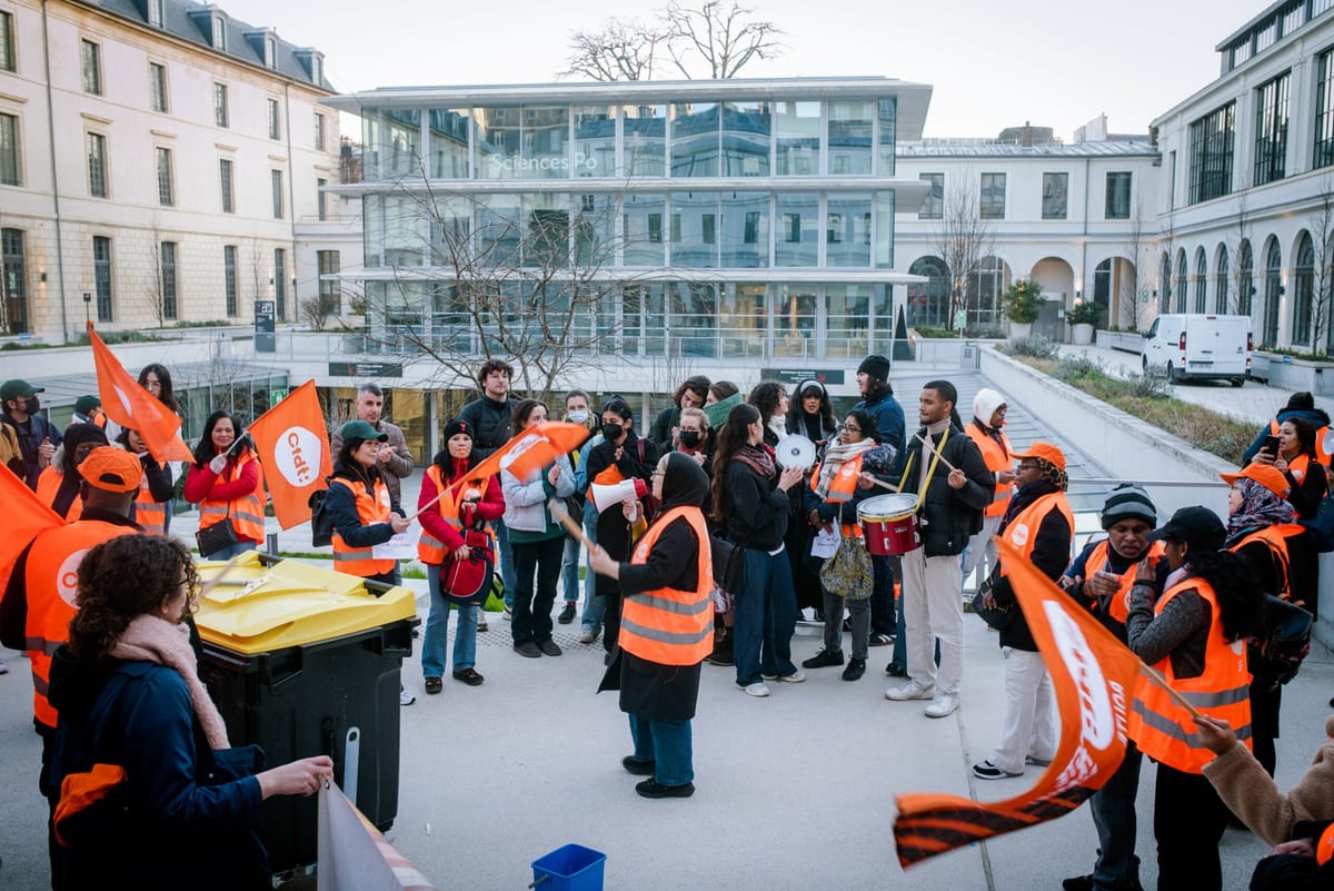 Huelga del personal de limpieza en Sciences Po: cierre del campus tras dos días de movilización