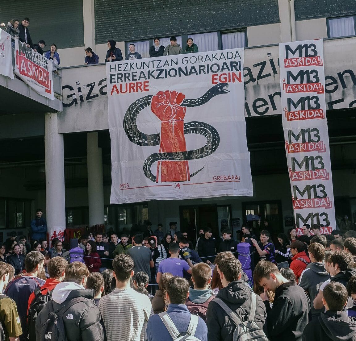 Ikasle Abertzaleak organiza cuatro manifestaciones para la huelga estudiantil del 13 de marzo