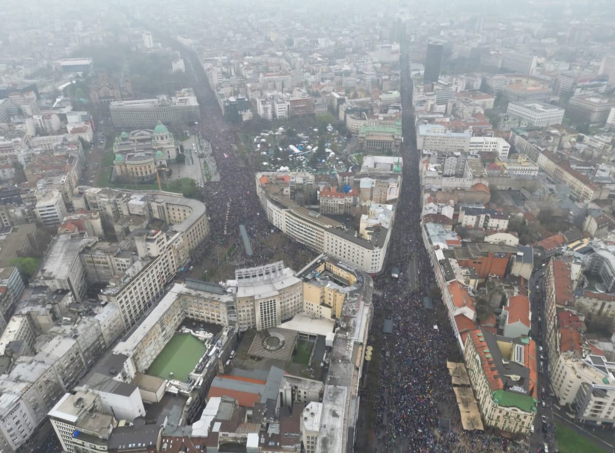 Histórica jornada de protestas en Serbia contra el gobierno de Aleksandar Vucic