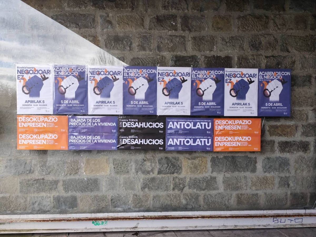 El Sindicato Socialista de Vivienda de Euskal Herria enfrenta 141 desahucios