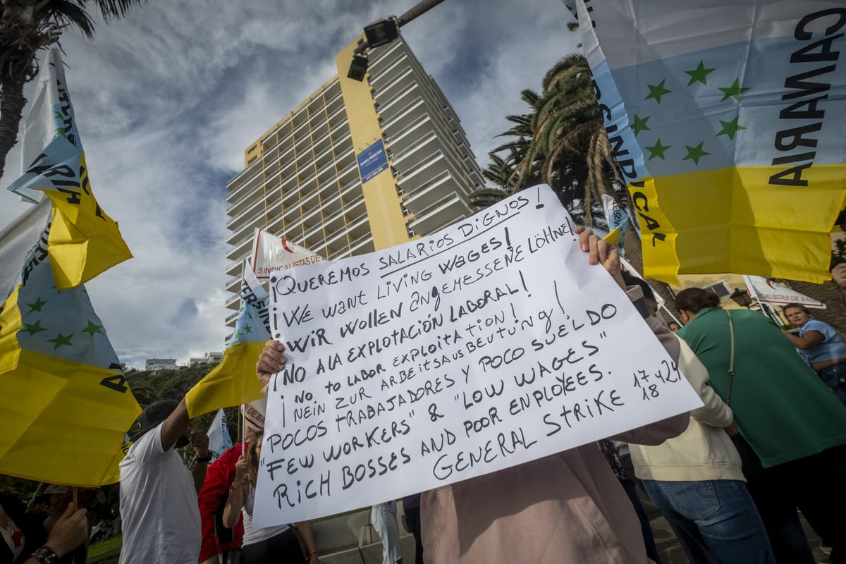 El 70 % del personal del sector turístico en Santa Cruz de Tenerife secunda la huelga, según los sindicatos
