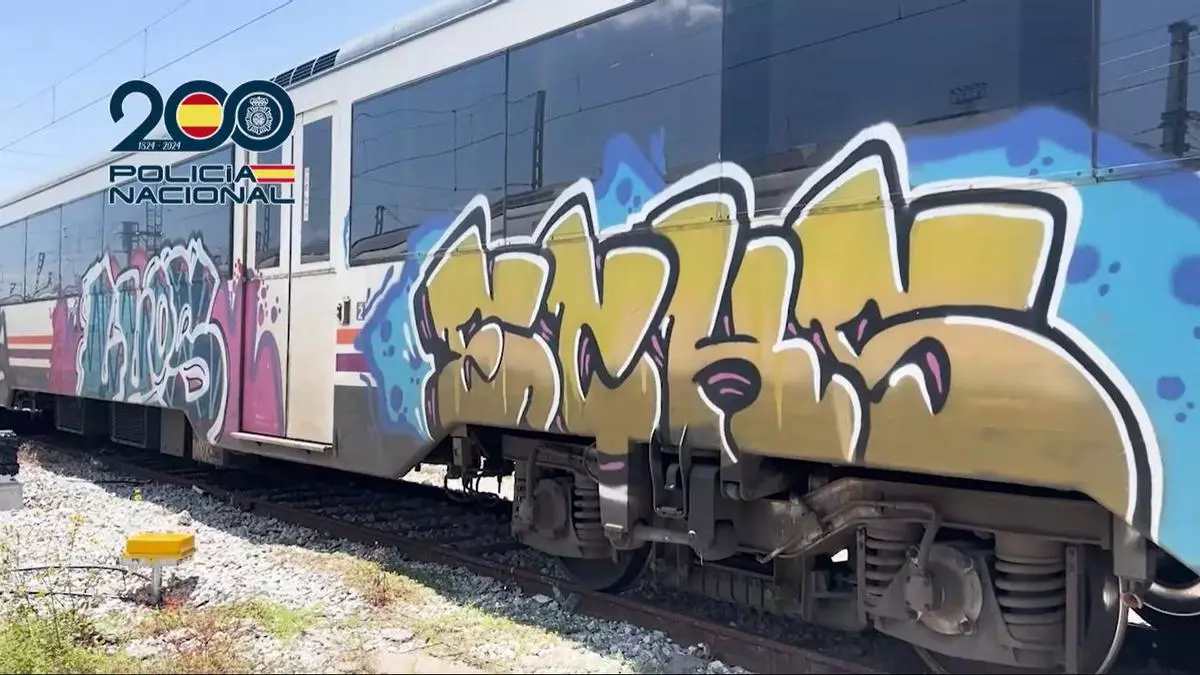 Operativo policial contra grafiteros: 29 detenidos en siete provincias acusados de pintar trenes