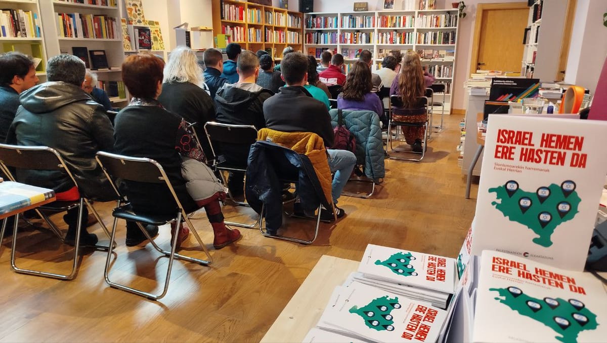 La plataforma Palestinarekin Elkartasuna presenta un informe sobre las relaciones con el sionismo en Euskal Herria