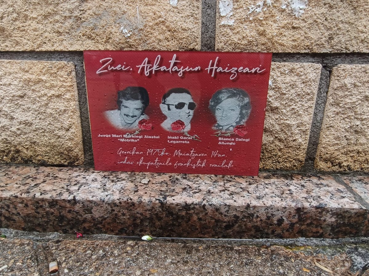 50 años del asesinato de Garai, Salegi y Markiegi por la Guardia Civil en Gernika