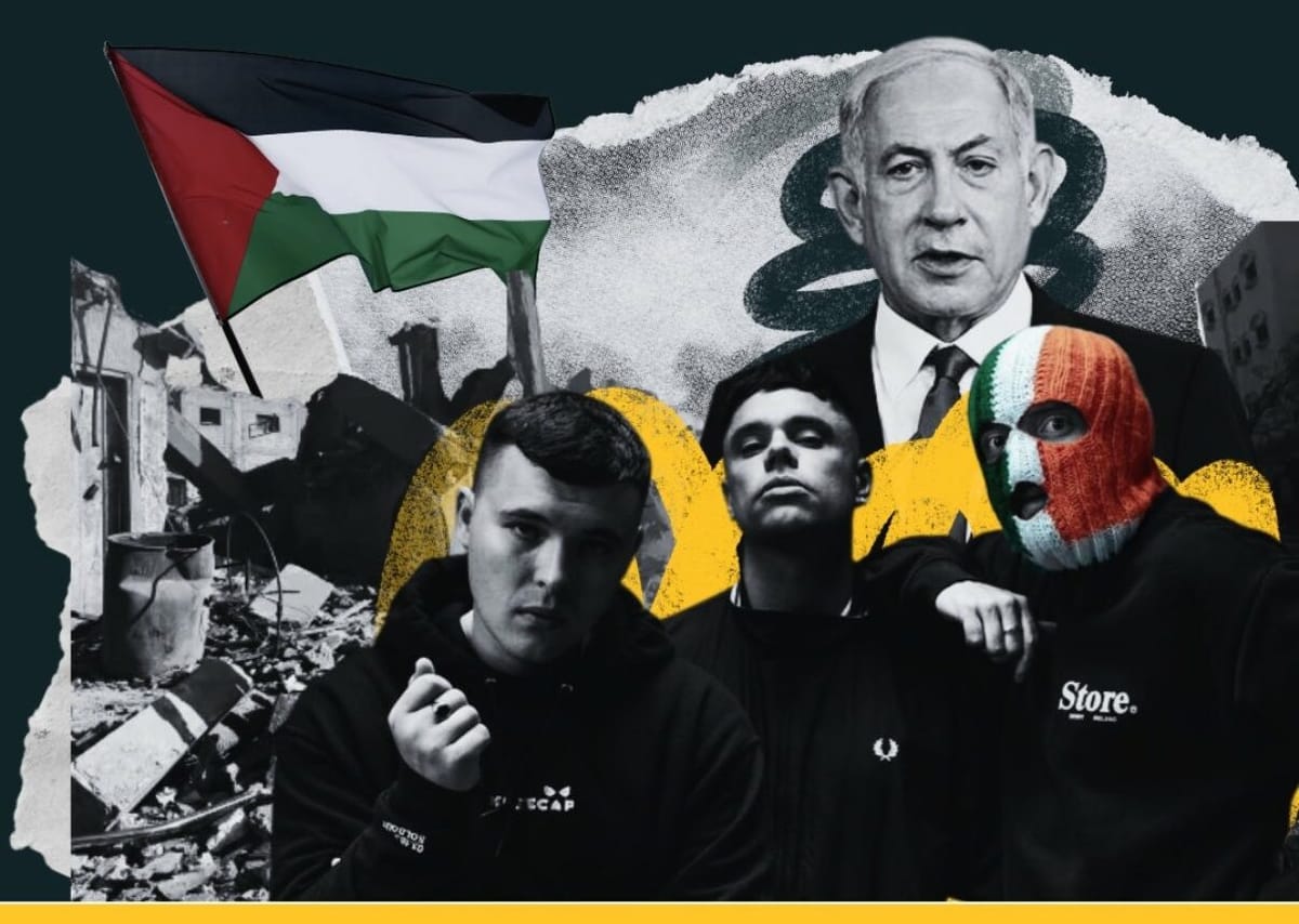 Acusan de "terrorismo" a un miembro del grupo irlandés Kneecap por mostrar una bandera de Hezbollah en Londres