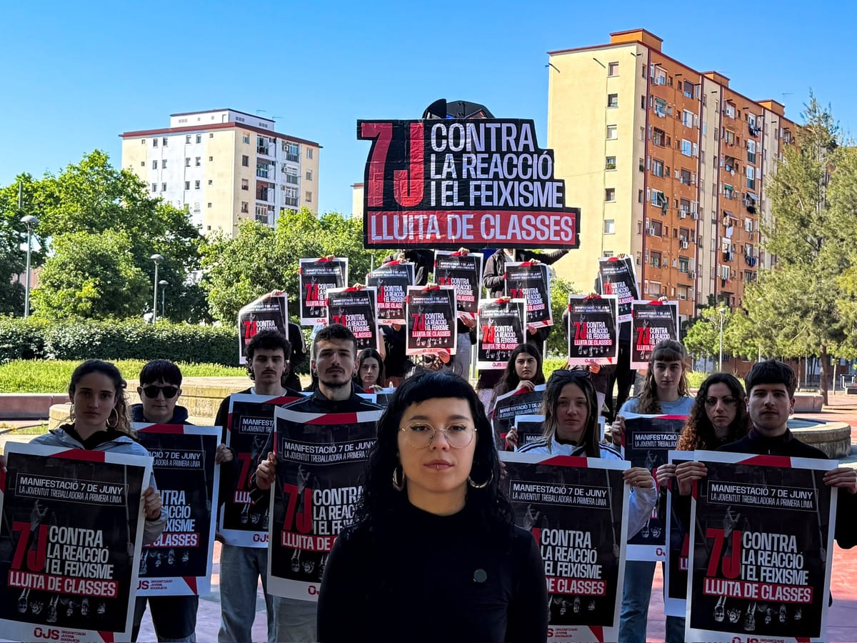 La OJS convoca una manifestación en Badalona el 7 de junio contra la reacción y el fascismo