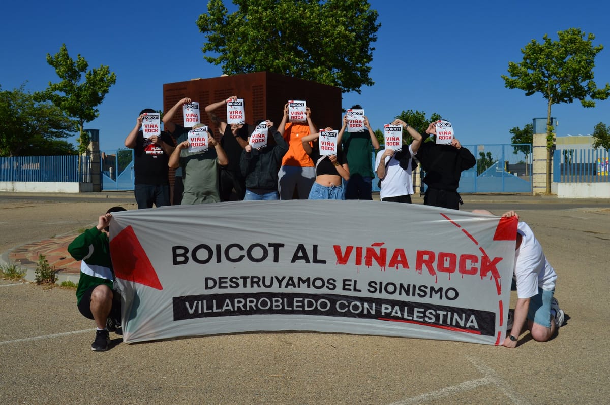"¡Boicot al Viñarock, destruyamos el sionismo!"