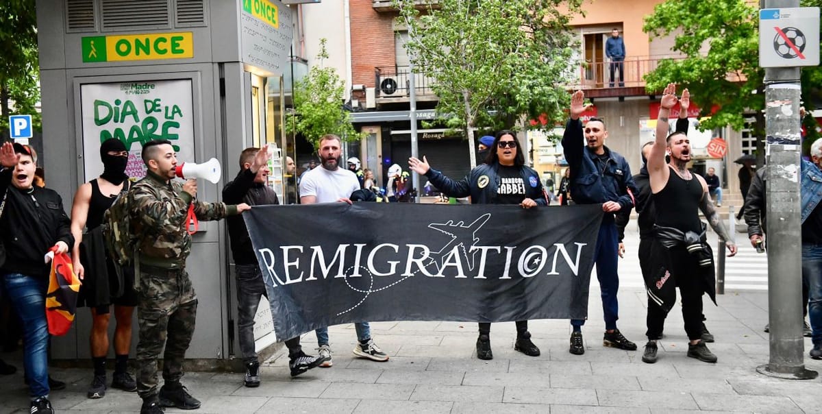 Una protesta por la "seguridad" en Mataró deriva en proclamas fascistas