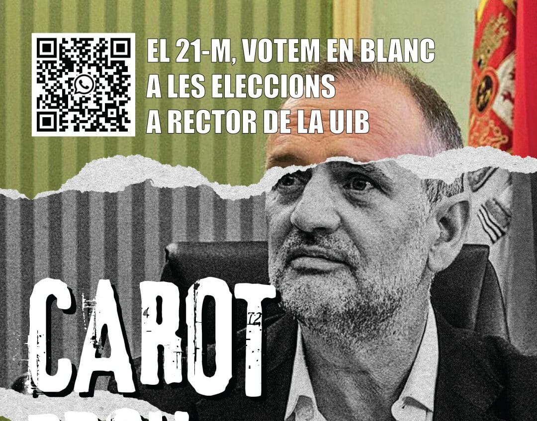 Estudiantes de la UIB llaman a votar en blanco ante la reelección sin oposición de Jaume Carot