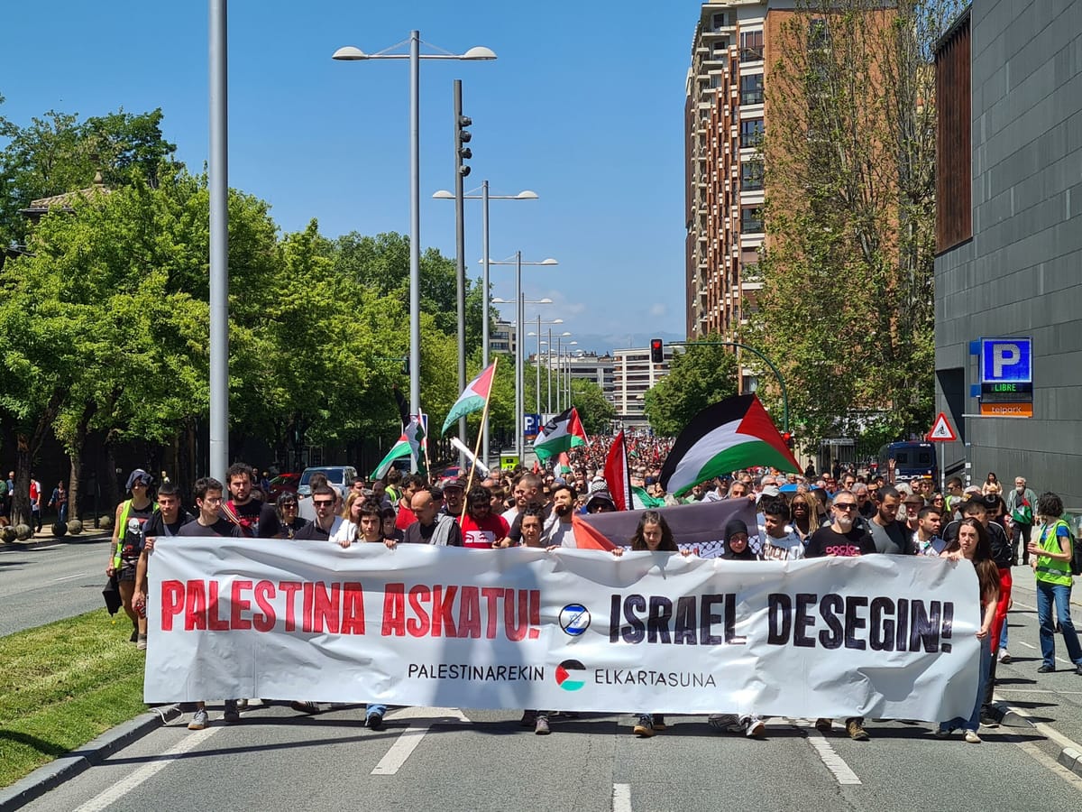 Palestinarekin Elkartasuna convoca movilizaciones para presionar a los cómplices de Israel