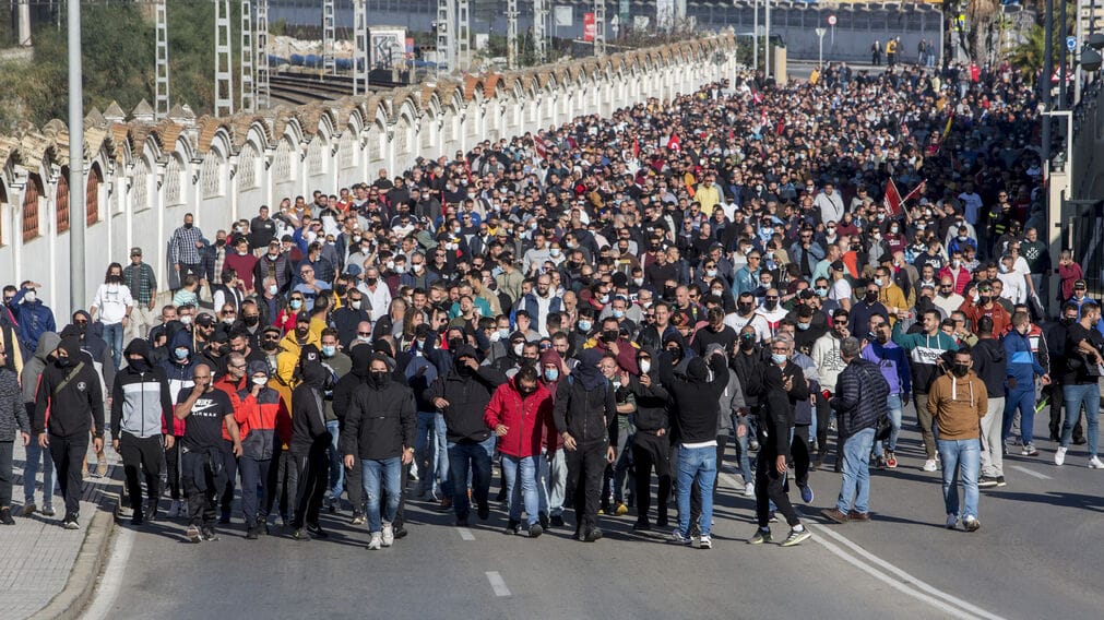 Vuelve la huelga del metal en Cádiz