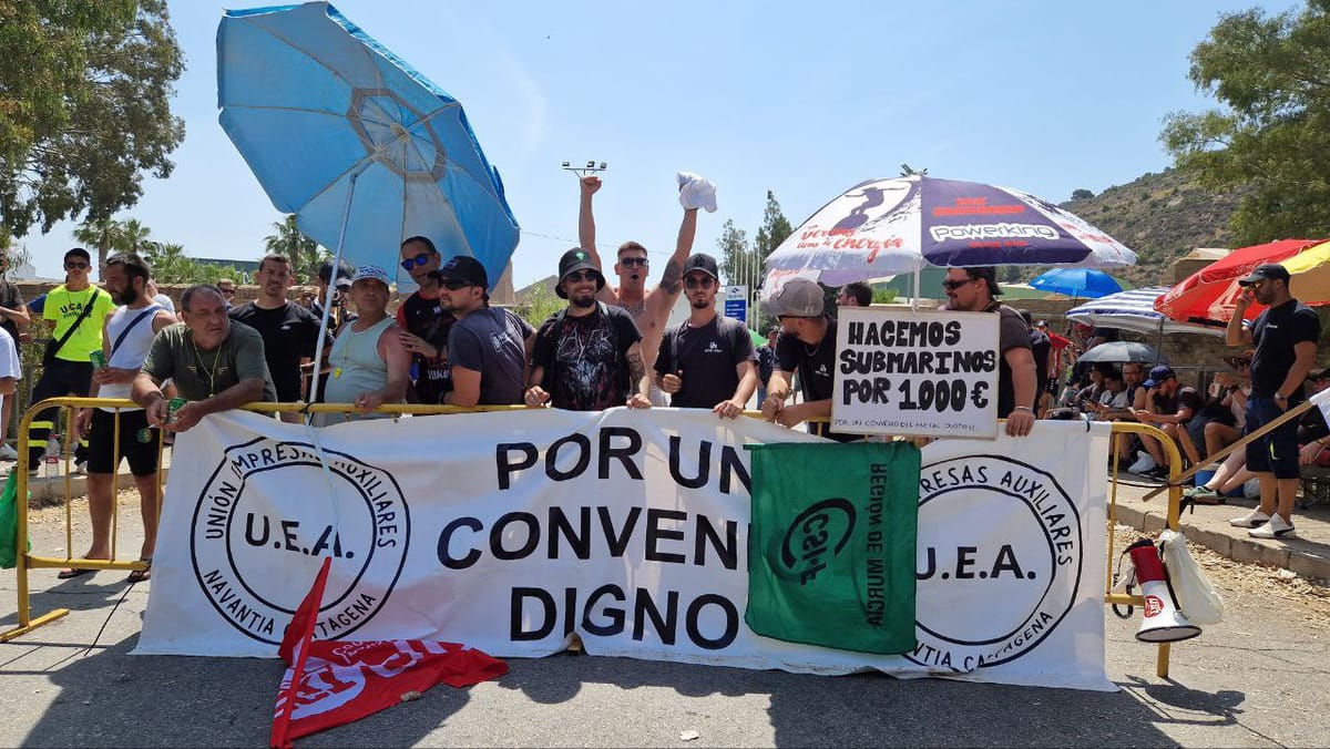 Los auxiliares de Navantia en Cartagena denuncian “boicot a la huelga” y coacciones mientras el conflicto sigue bloqueado
