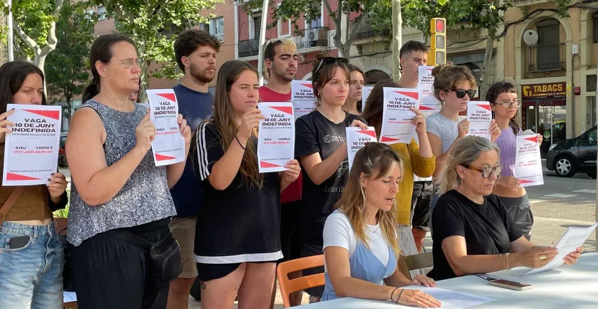 Primera huelga en un comedor escolar en Barcelona
