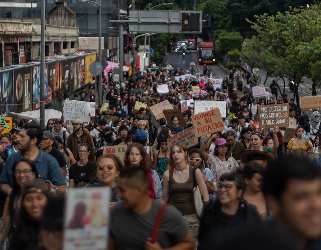Protestas contra el turismo y la gentrificación en Ciudad de México