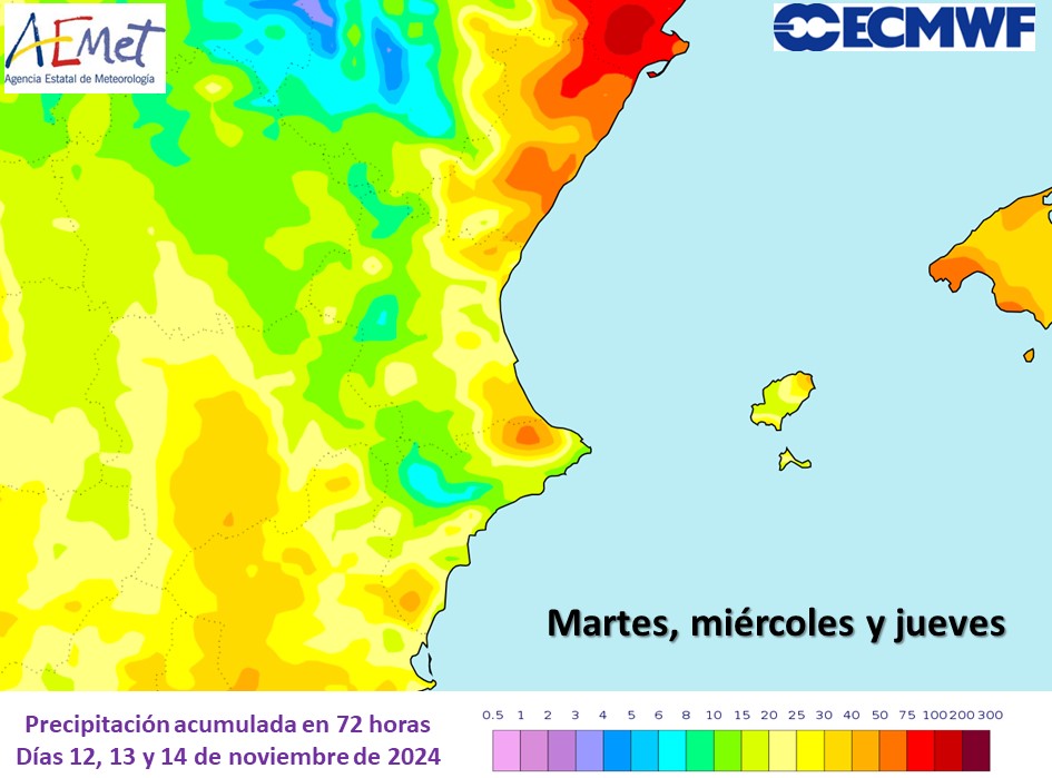 La AEMET alerta de nuevas precipitaciones en el País Valencià y Balears