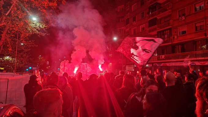 Manifestación en memoria de Carlos Palomino