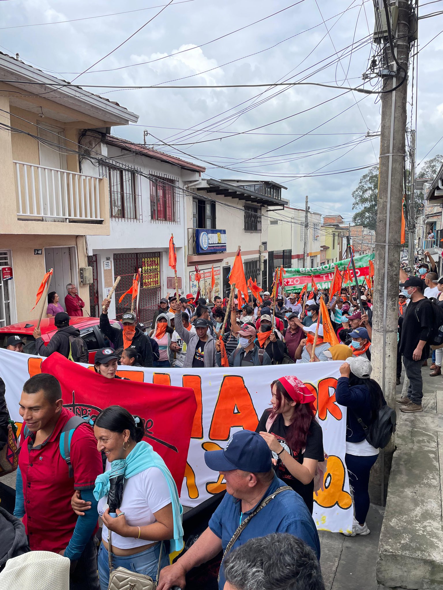 Comunidades del Cauca se movilizan en Popayán para exigir al gobierno colombiano que cumpla sus acuerdos